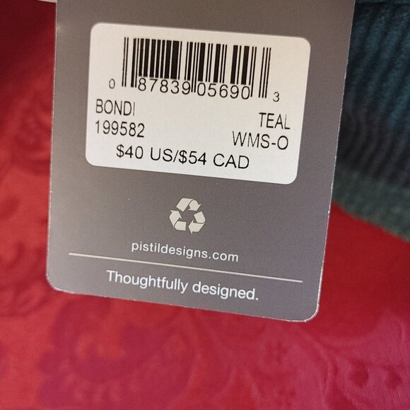 NWT TEAL CORDUROY EMBROIDERED BUCKET HAT UNISEX - Picture 8 of 10